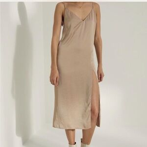 Aritzia Wilfred cross back slip maxi dress